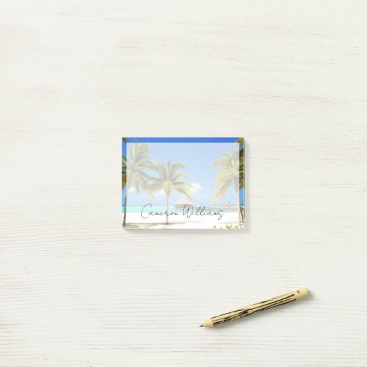 Tropical Beaches Island & Lagoon, Maldives Post-it® Notes (Op bureau)
