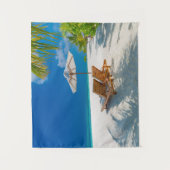 Tropical Beaches | Lounge Chairs Beach, Bora Bora Wandkleed (Voorkant)