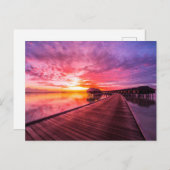 Tropical Beaches Maldiven Sunset Briefkaart (Voorkant / Achterkant)