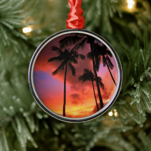 Tropical Beaches Maui Hawaii Islands Metalen Ornament