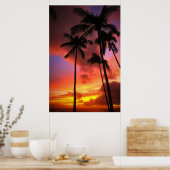 Tropical Beaches Maui Hawaii Islands Poster (Keuken)