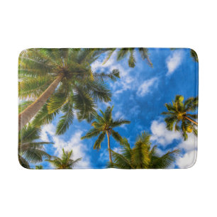 Tropical Beaches   Palm Trees on Blue Sky Badmat