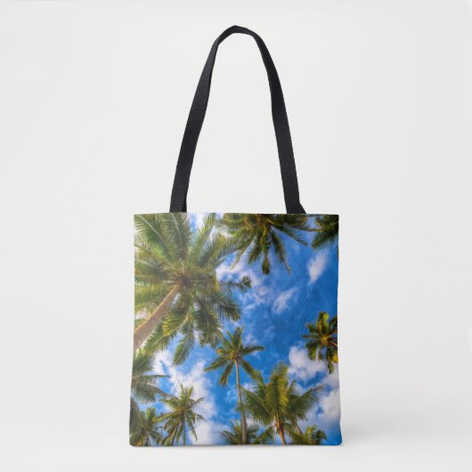 Tropical Beaches | Palm Trees on Blue Sky Draagtas (Voorkant)