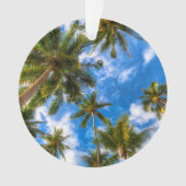 Tropical Beaches | Palm Trees on Blue Sky Ornament (voorkant)