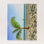 Tropical Beaches Sailboat, Palm Tree, Aruba Legpuzzel (Verticaal)