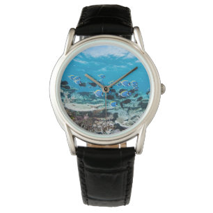 Tropical Beaches Sturgeon Amongst Coral Horloge