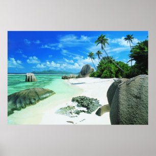 Tropical Beaches   The Digue Island Poster