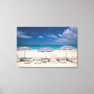 Tropical Beaches   Tropical Beach Anguilla Canvas Afdruk
