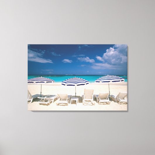 Tropical Beaches | Tropical Beach Anguilla Canvas Afdruk (Voorkant)
