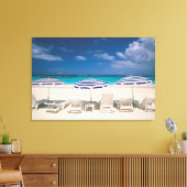 Tropical Beaches | Tropical Beach Anguilla Canvas Afdruk (Insitu (Woonkamer))
