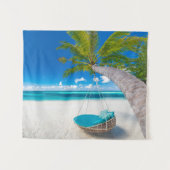 Tropical Beaches | Tropical Landscape Beach Swing Wandkleed (Voorkant (horizontaal))