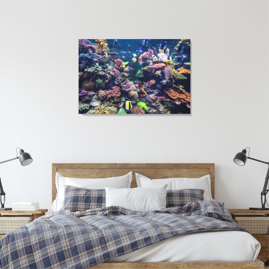 Tropical Beaches | Underwater Coral Reef Canvas Afdruk (Insitu (Slaapkamer))