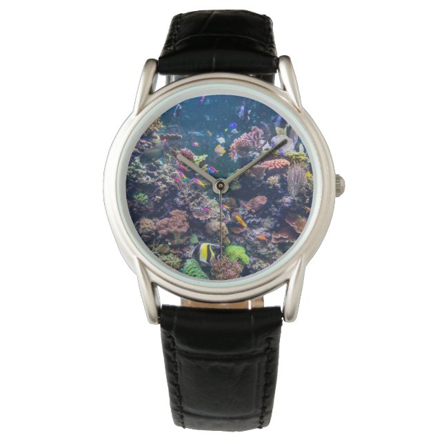 Tropical Beaches | Underwater Coral Reef Horloge (Voorkant)