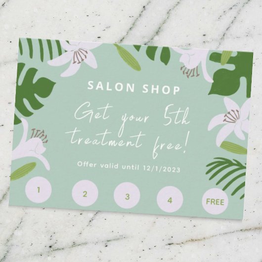 Tropical Beauty Loyalty Card  Informatiekaartje