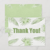 Tropical bedankkaart (document besnoeiingseffect) kaart (Voorkant / Achterkant)
