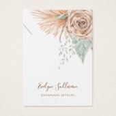 tropical beige en mint ketting display kaart (Voorkant)