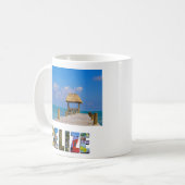 Tropical Belize Blue Sky Ocean Koffiemok (Voorkant links)
