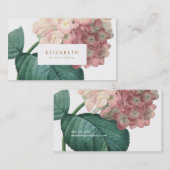 Tropical Big Hydrangea Floral Carte de visite (Devant / Derrière)