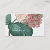 Tropical Big Hydrangea Floral Carte de visite (Dos)