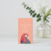 Tropical Bird Macaw QR code Pet Store  Visitekaartje (Staand voorkant)