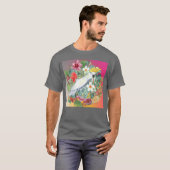 Tropical Bird retro T-shirt (Voorkant volledig)