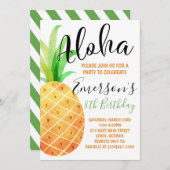 Tropical Birthday Party Invitation (Devant / Derrière)