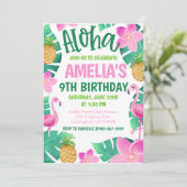 Tropical Birthday Party Invitation (Debout devant)