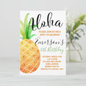 Tropical Birthday Party Invitation Kaart (Staand voorkant)