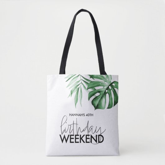 Tropical Birthday Weekend Gepersonaliseerd Tas Fav (Voorkant)