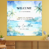 Tropical Bliss Wedding Sign Canvas Afdruk (Insitu (Woonkamer))