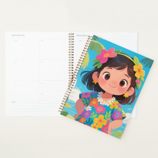 Tropical Bloom Dreams Planner (Devant avec enveloppe)