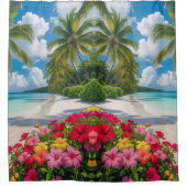 "Tropical Bloom Retreat Douche Rideau (Devant)