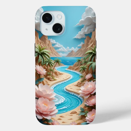Tropical Bloom River iPhone / coque ipad (Verso)