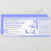 Tropical Blue Boarding Pass - Uitnodigingen voor e (Voorkant / Achterkant)
