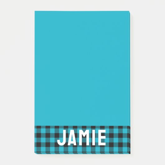 Tropical Blue Buffalo Controleer de witte naam Post-it® Notes (Voorkant)