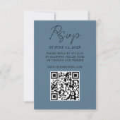 Tropical Blue Ginkgo Leaf Wedding RSVP Kaart (Voorkant)