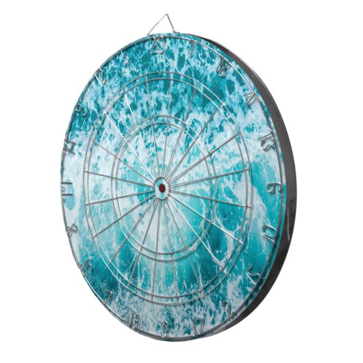 Tropical Blue Ocean Waves Dartbord (Voorkant Rechts)