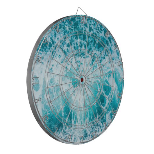 Tropical Blue Ocean Waves Dartbord (Voorkant Links)