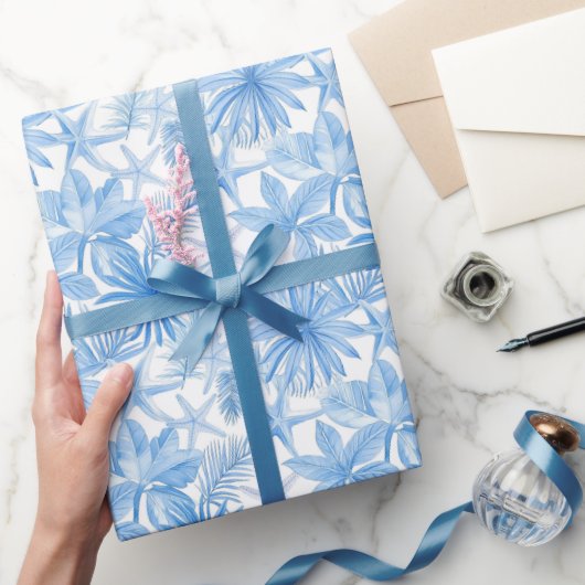 Tropical Blue Starfish Cadeaupapier (Geschenken)