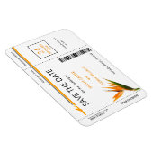 Tropical Boarding Pass Bewaar de datum Magneten (Rechterzijde)
