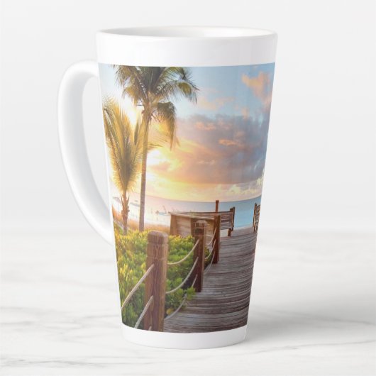 Tropical boardwalk Latte Mug 17oz (Angle gauche)