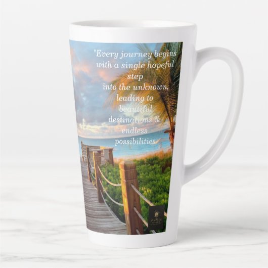Tropical boardwalk Latte Mug 17oz (Droite)