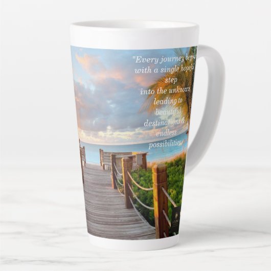 Tropical boardwalk Latte Mug 17oz Latte Mok (Rechterhoek)