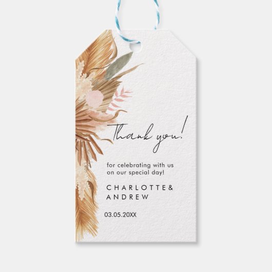 Tropical boho  elegant   cadeaulabel (Voorkant)