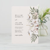 Tropical Boho Wedding Kaart (Staand voorkant)
