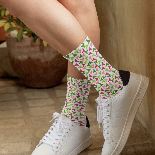Tropical Boomerang Simple Pattern Sokken