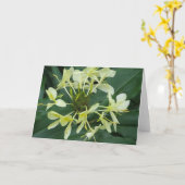 Tropical Botanical Flower Note Kaart (Gele Bloem)