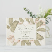 Tropical Botanical Garden Photo Wedding Save The Date (Staand voorkant)