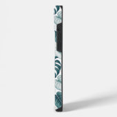 Tropical Botanical Green Monsteras iPhone Hoesje (Linkerkant)