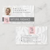 Tropical Botanicals Pink Beauty Foto & Logo Person Visitekaartje (Voorkant / Achterkant)